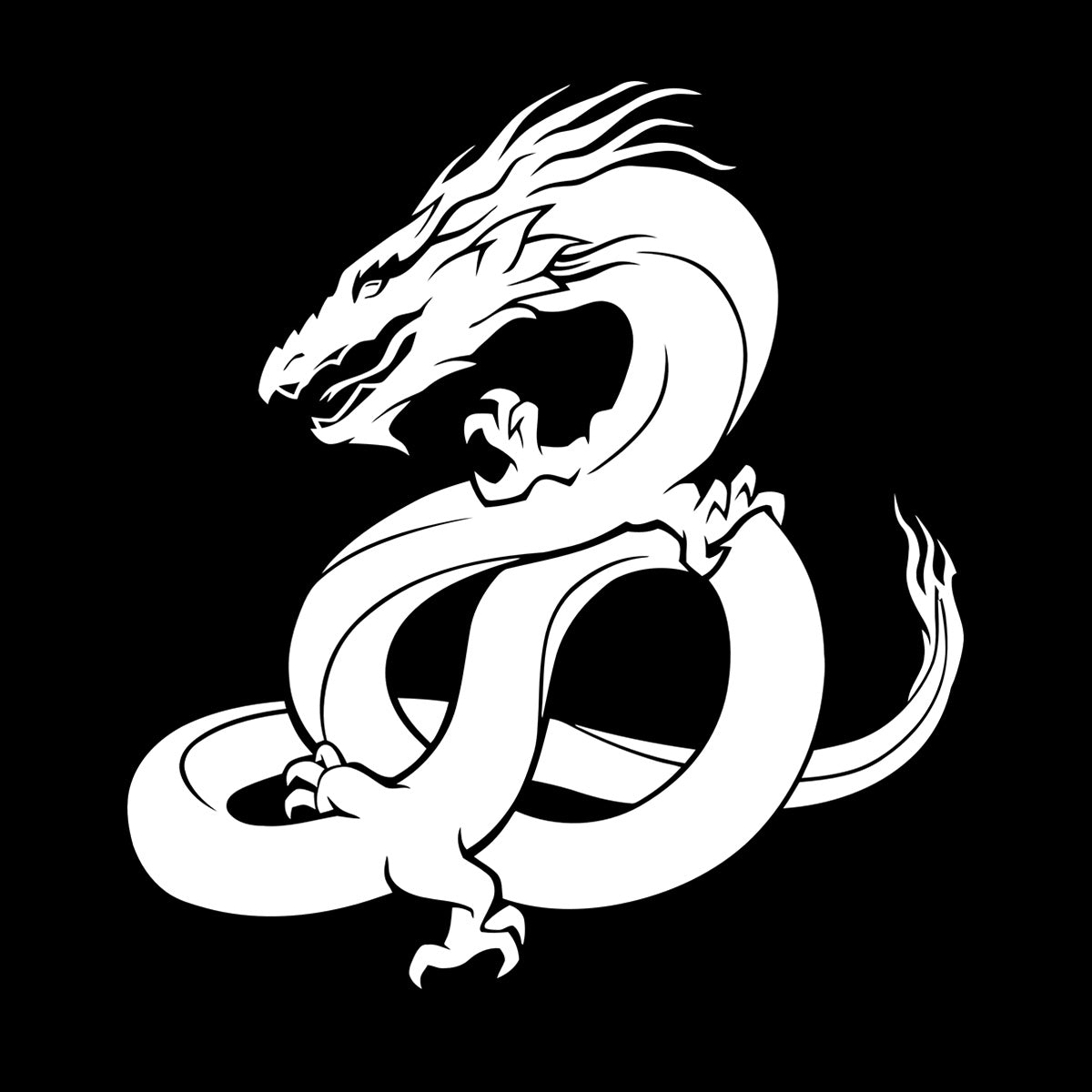 Lettering Stickers Oriental Fantasy Magical Dragon Tattoo Easy Installation