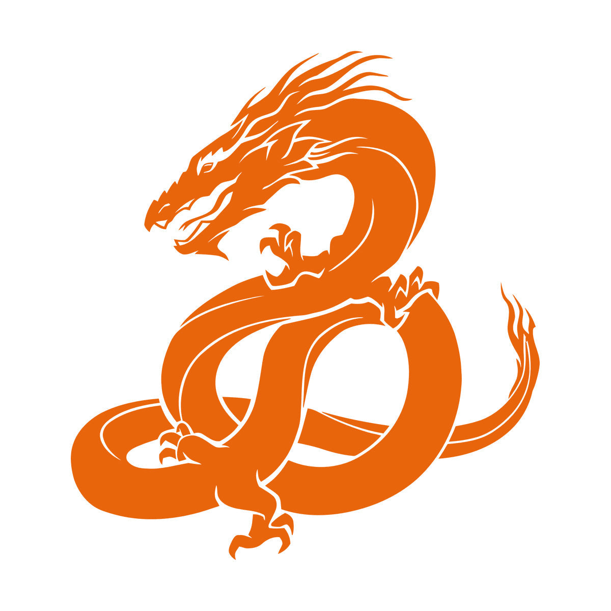 Lettering Stickers Oriental Fantasy Magical Dragon Tattoo Easy Installation