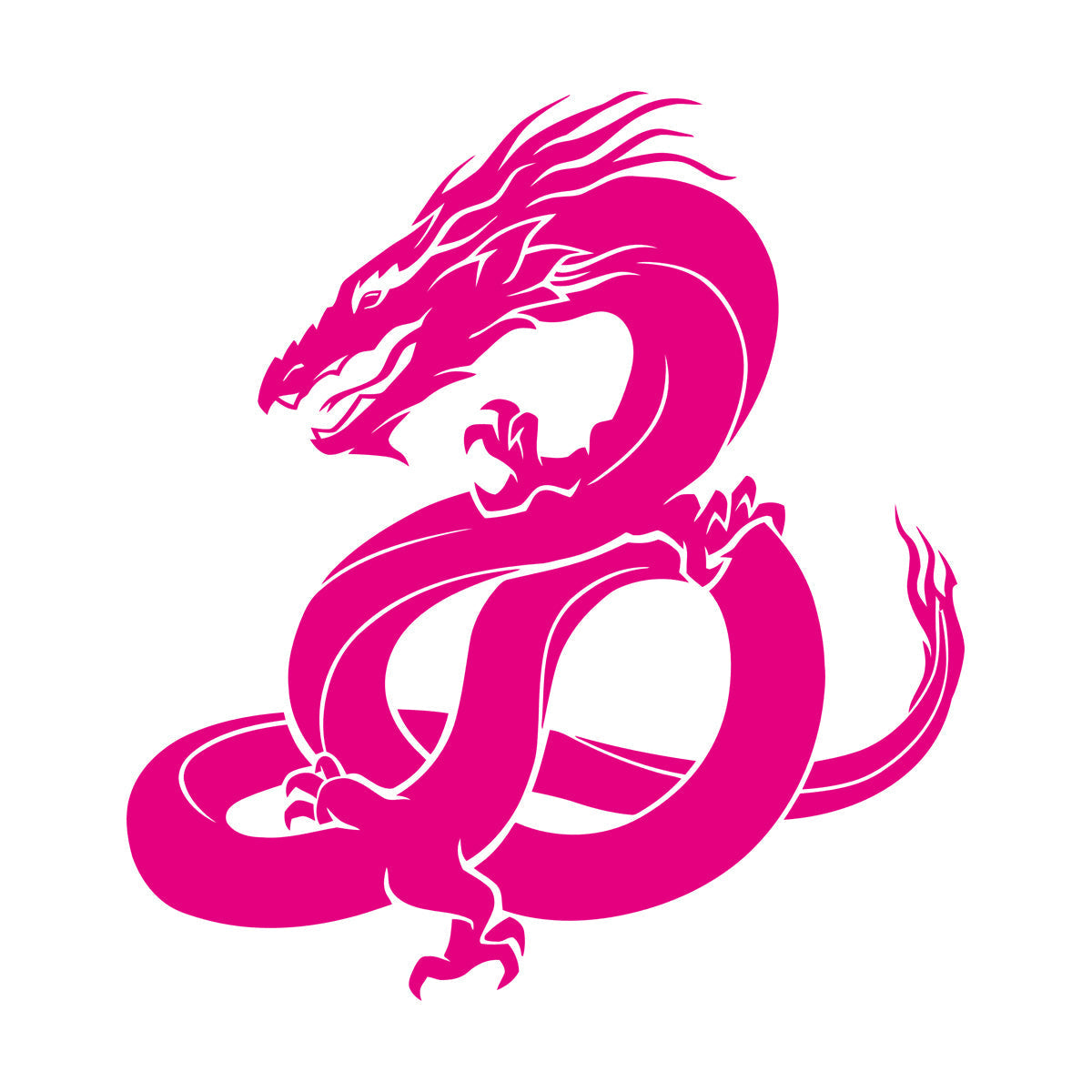 Lettering Stickers Oriental Fantasy Magical Dragon Tattoo Easy Installation