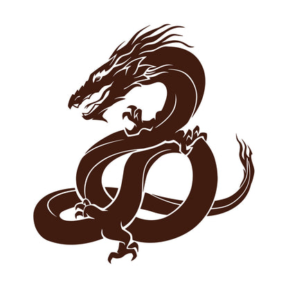 Lettering Stickers Oriental Fantasy Magical Dragon Tattoo Easy Installation