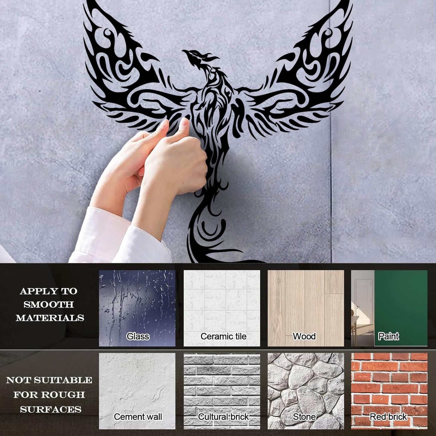 Wall Decals Phoenix Fantasy Bird Fantastic Beast Forks Of Flame Living Waterproof