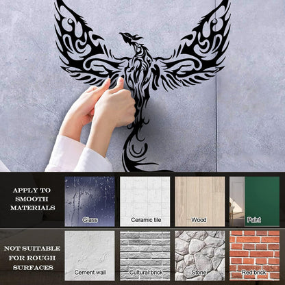 Wall Decals Phoenix Fantasy Bird Fantastic Beast Forks Of Flame Living Waterproof