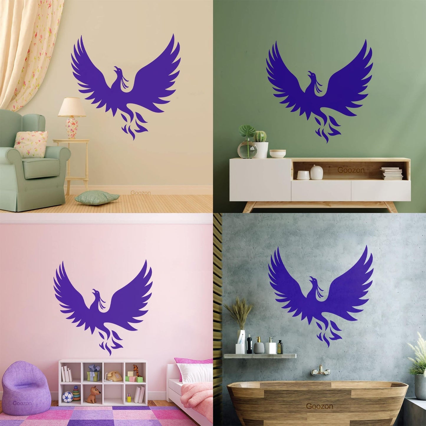 Vinyl Wall Decals Phoenix Fantasy Bird Symbol Of Rebirth Myth It Won'T Fall Off