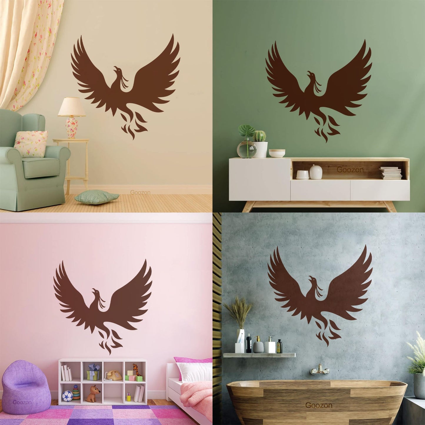 Vinyl Wall Decals Phoenix Fantasy Bird Symbol Of Rebirth Myth It Won'T Fall Off