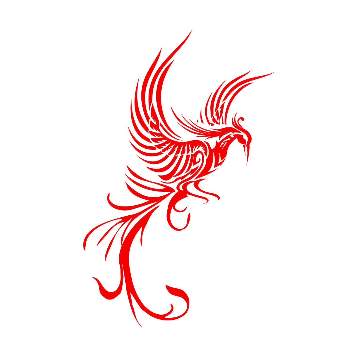 Engraving Decals Phoenix Fire Bird Fantasy Bird Mythology Bird Personalized Customization