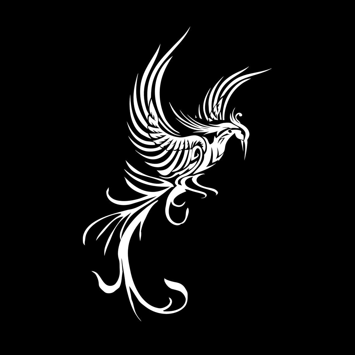 Engraving Decals Phoenix Fire Bird Fantasy Bird Mythology Bird Personalized Customization