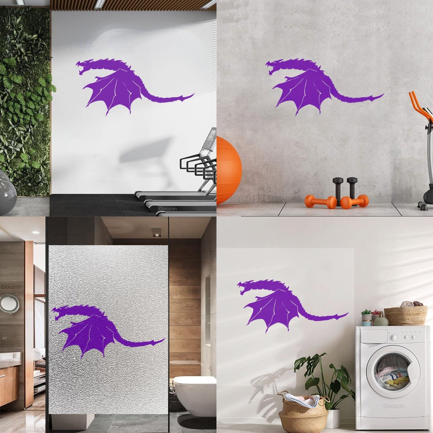 Wall Stickers Paster Paper Scary Dragon Wings Fantasy Monster Art Decoration