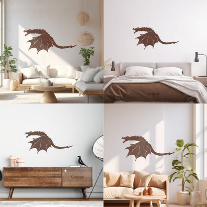 Wall Stickers Paster Paper Scary Dragon Wings Fantasy Monster Art Decoration