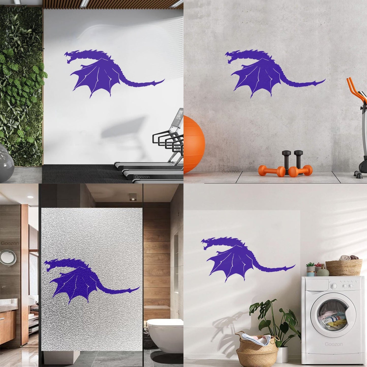 Wall Stickers Paster Paper Scary Dragon Wings Fantasy Monster Art Decoration
