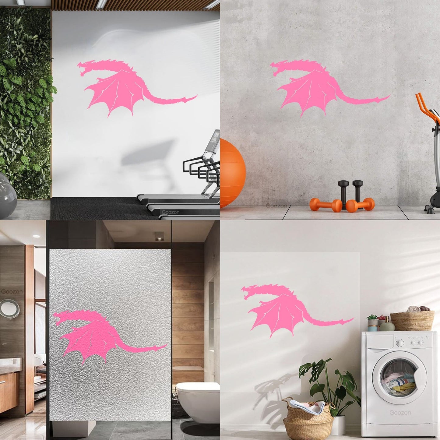 Wall Stickers Paster Paper Scary Dragon Wings Fantasy Monster Art Decoration