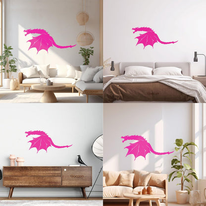 Wall Stickers Paster Paper Scary Dragon Wings Fantasy Monster Art Decoration