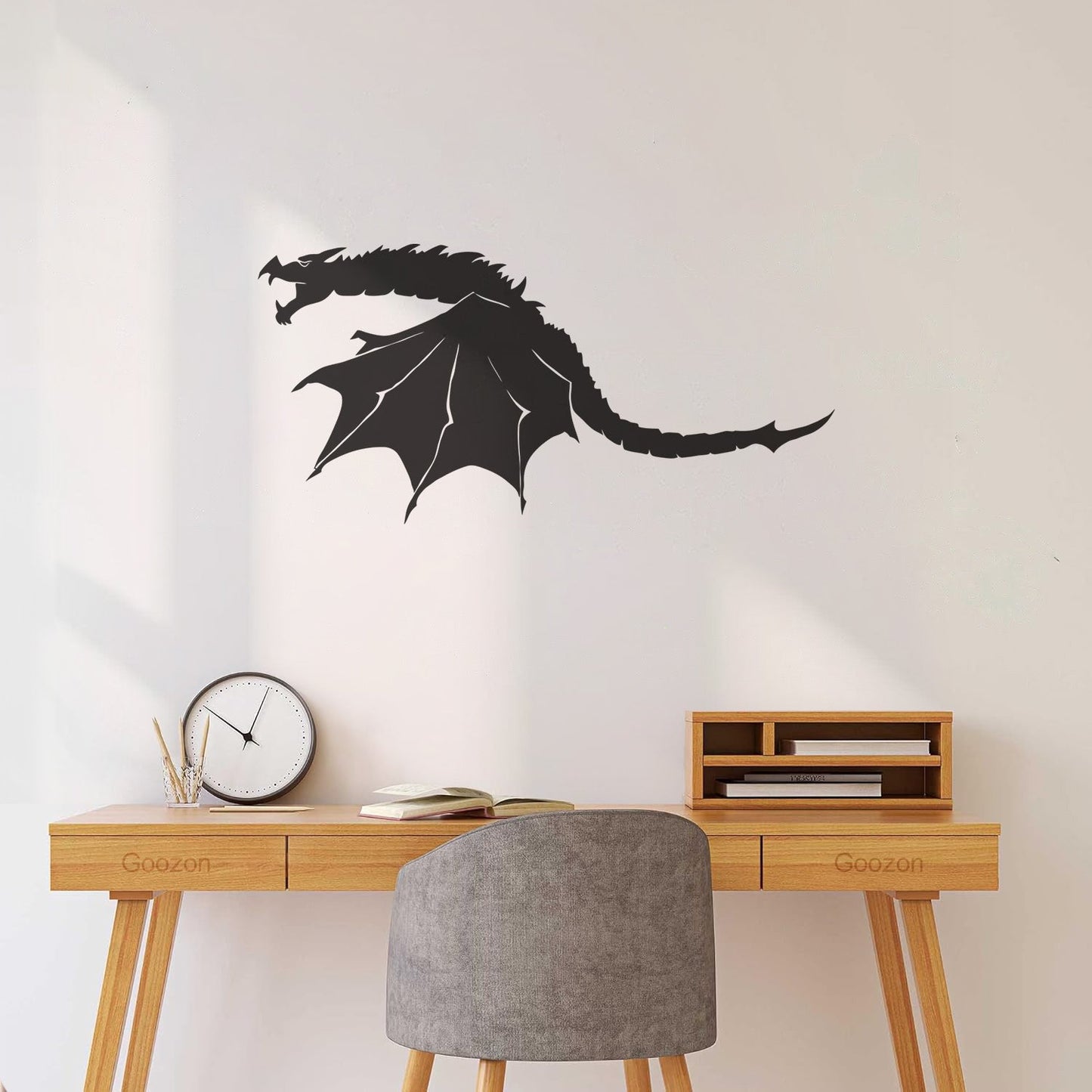 Wall Stickers Paster Paper Scary Dragon Wings Fantasy Monster Art Decoration