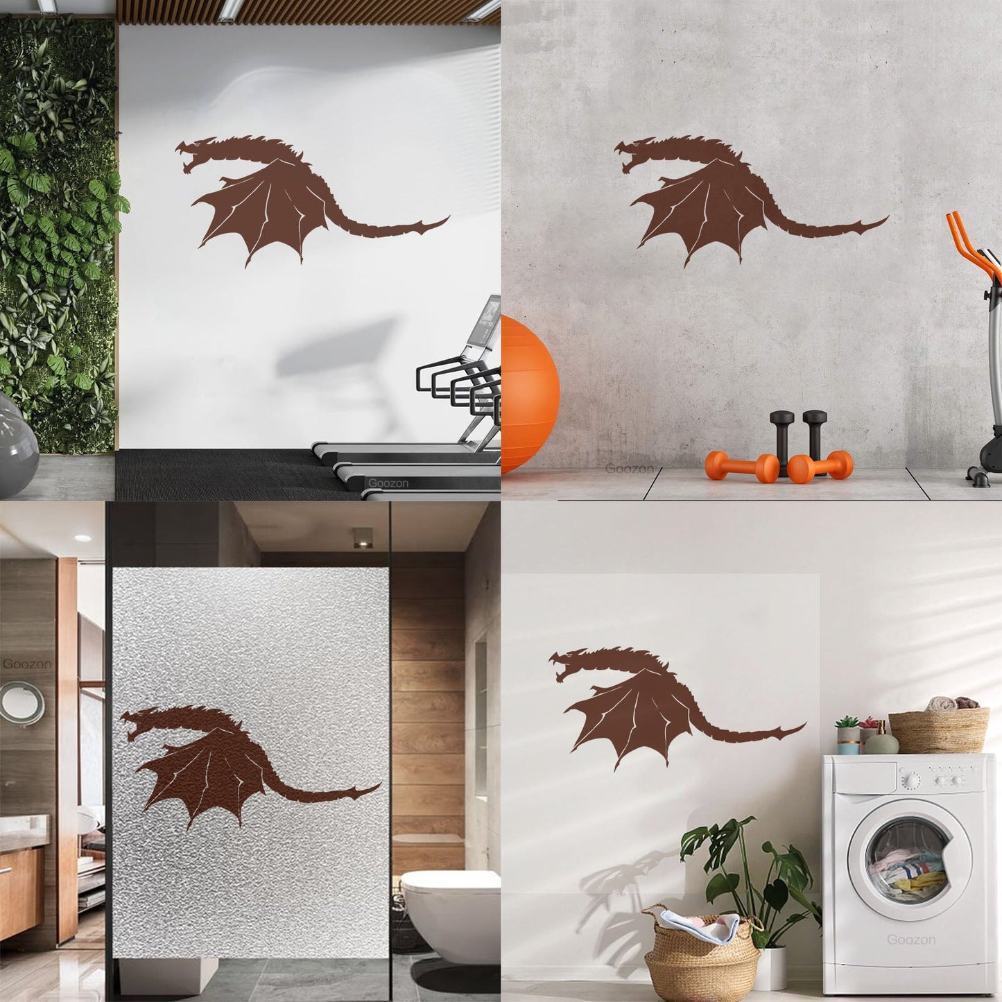 Wall Stickers Paster Paper Scary Dragon Wings Fantasy Monster Art Decoration