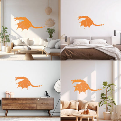 Wall Stickers Paster Paper Scary Dragon Wings Fantasy Monster Art Decoration