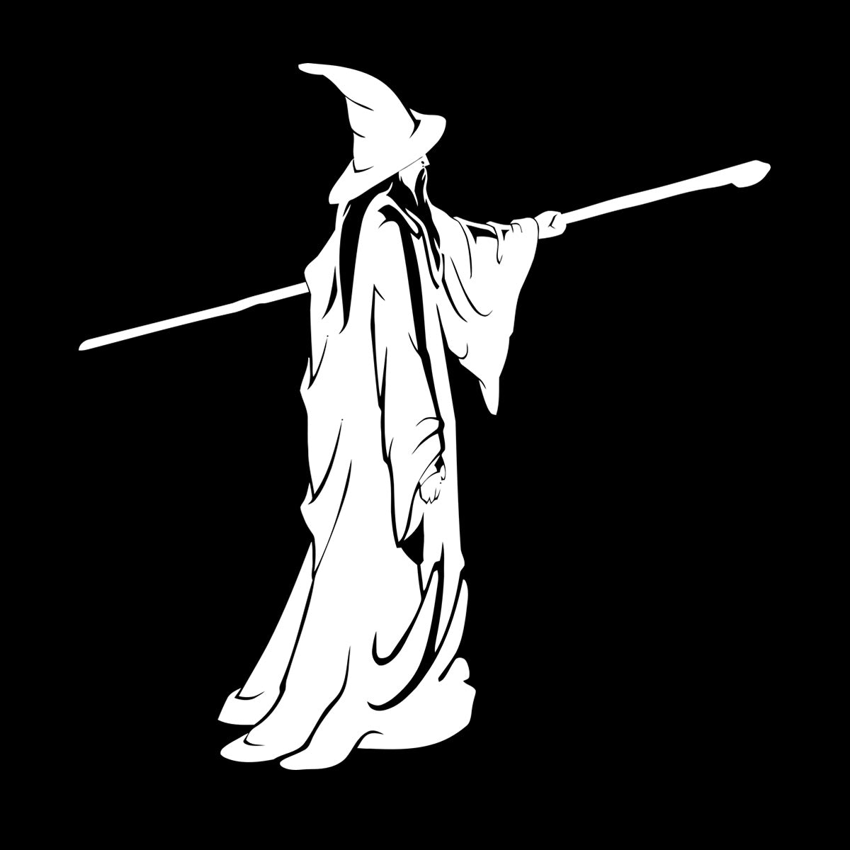 Wall Stickers Sorcerer Fantasy Fairytale Magic Staff Witch Window Decals