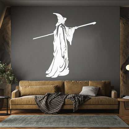 Wall Stickers Sorcerer Fantasy Fairytale Magic Staff Witch Window Decals