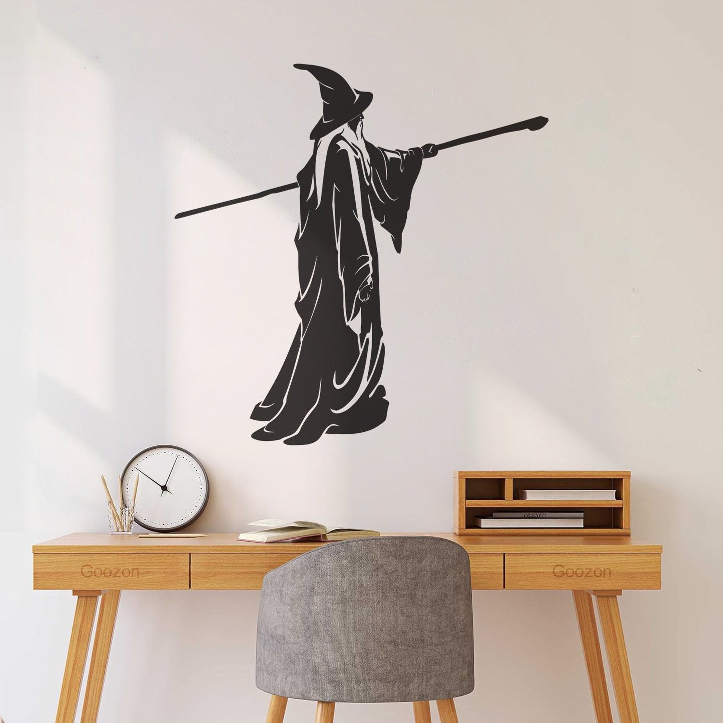 Wall Stickers Sorcerer Fantasy Fairytale Magic Staff Witch Window Decals