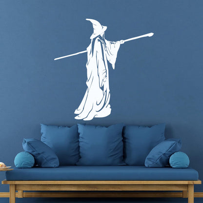 Wall Stickers Sorcerer Fantasy Fairytale Magic Staff Witch Window Decals