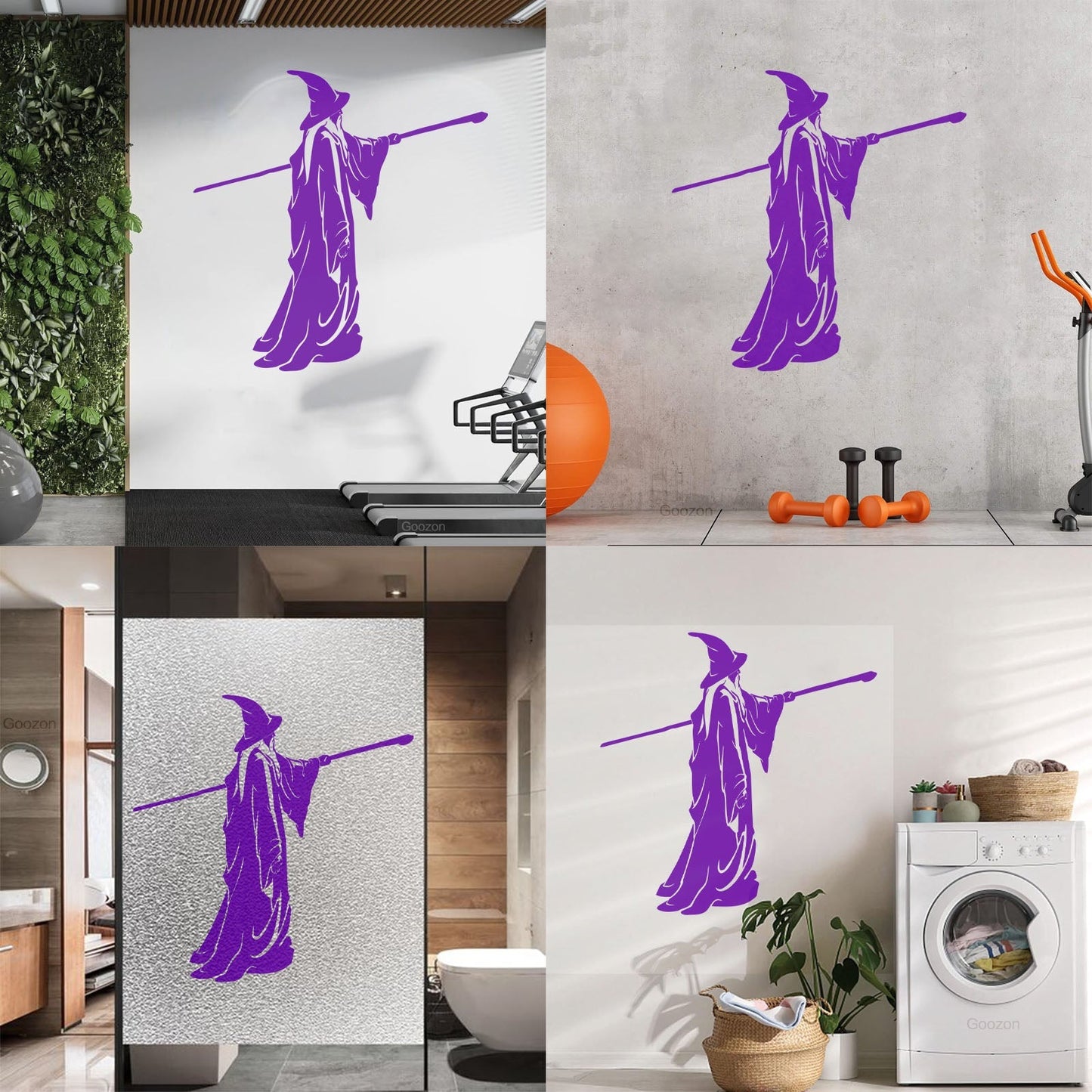 Wall Stickers Sorcerer Fantasy Fairytale Magic Staff Witch Window Decals
