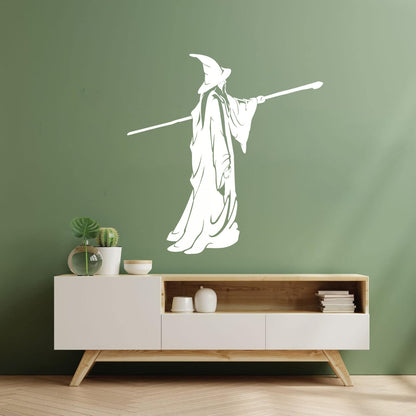 Wall Stickers Sorcerer Fantasy Fairytale Magic Staff Witch Window Decals