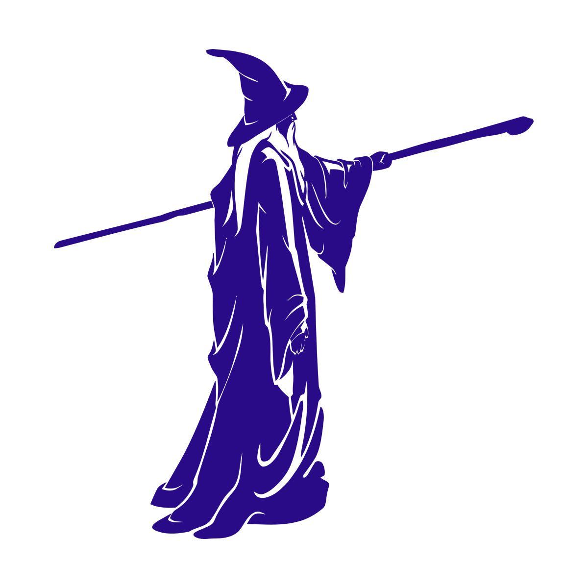 Wall Stickers Sorcerer Fantasy Fairytale Magic Staff Witch Window Decals