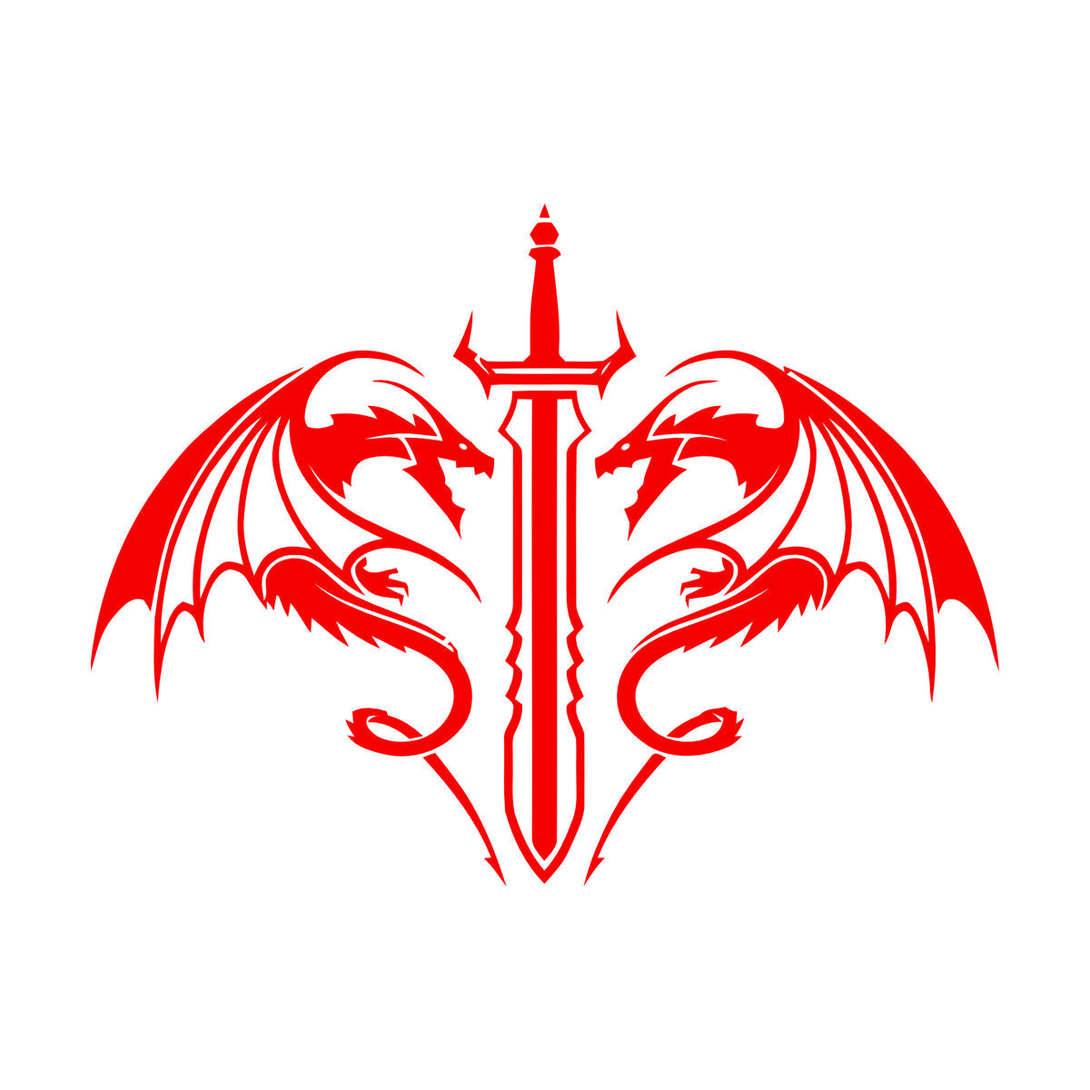 Fine Carving Decals Swords Dragons Fantasy Kids Man Cave Glass Stickers