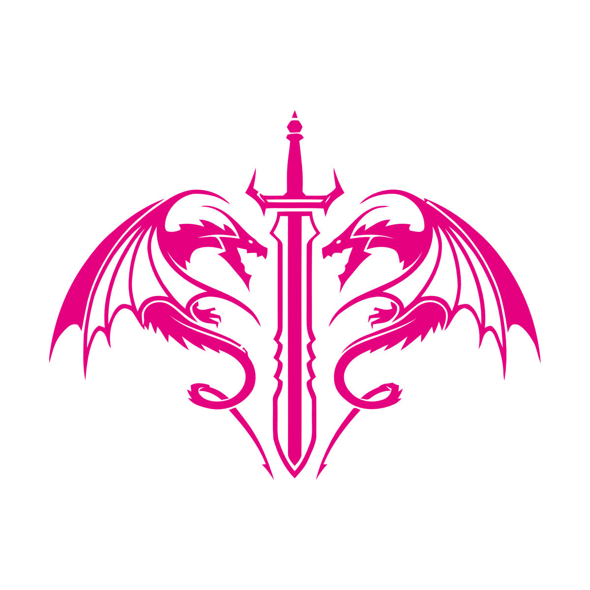 Fine Carving Decals Swords Dragons Fantasy Kids Man Cave Glass Stickers