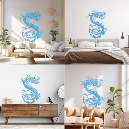 Traditional Chinese Dragon Fantasy Myth Vinyl Art Sticker Store Decoration