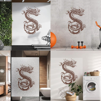 Traditional Chinese Dragon Fantasy Myth Vinyl Art Sticker Store Decoration