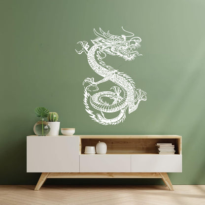 Traditional Chinese Dragon Fantasy Myth Vinyl Art Sticker Store Decoration
