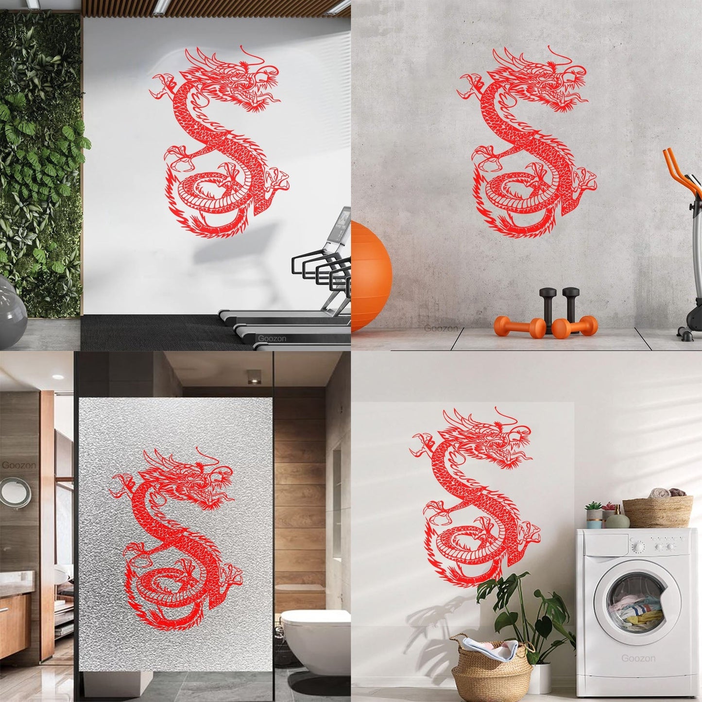 Traditional Chinese Dragon Fantasy Myth Vinyl Art Sticker Store Decoration