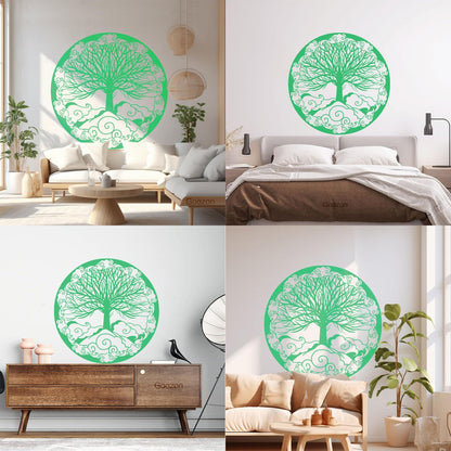 Engraving Stickers Tree Of Life Family Symbol Ornament Fantasy Tattoo Culture