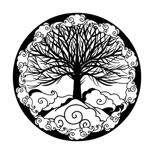 Engraving Stickers Tree Of Life Family Symbol Ornament Fantasy Tattoo Culture