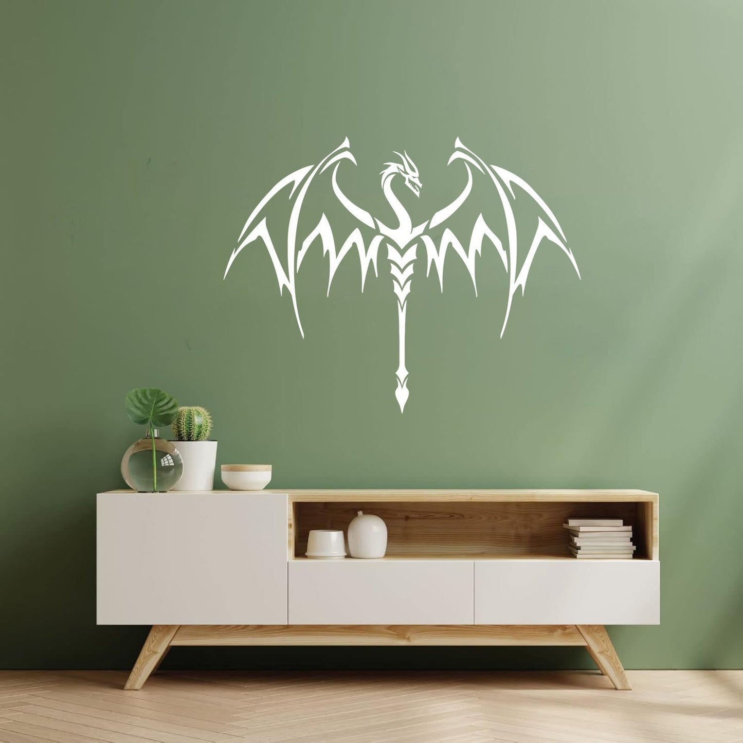 Lettering Decals Tribal Dragon Fantasy Mythology Flying Monster Removable Without Leaving Glue