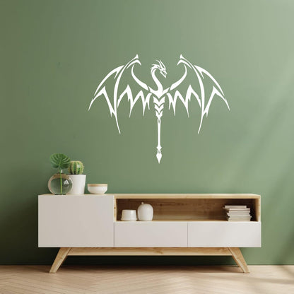 Lettering Decals Tribal Dragon Fantasy Mythology Flying Monster Removable Without Leaving Glue