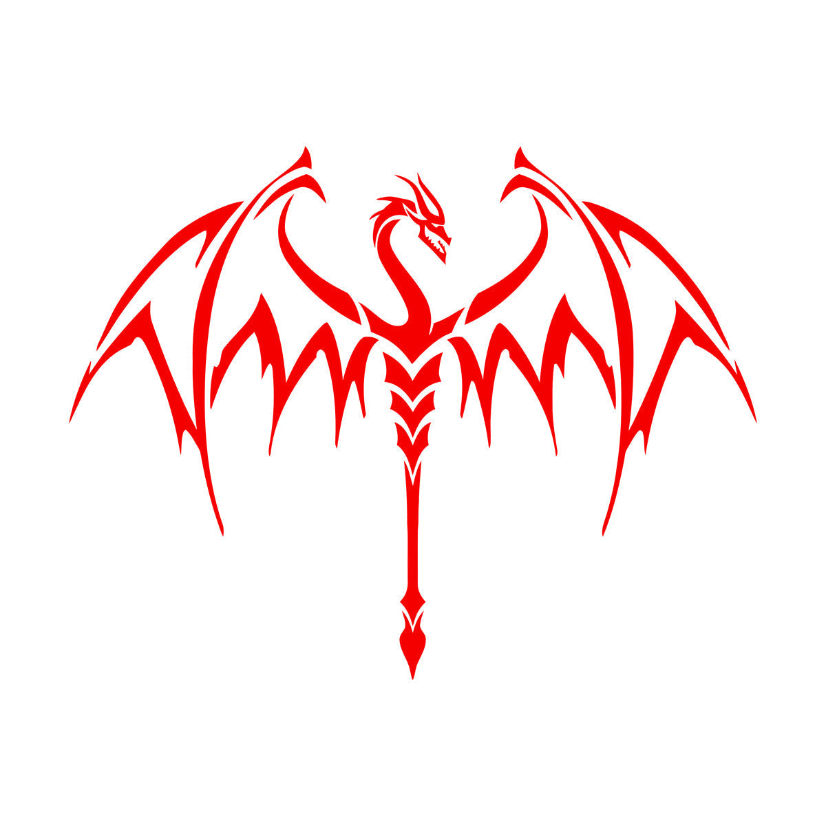 Lettering Decals Tribal Dragon Fantasy Mythology Flying Monster Removable Without Leaving Glue