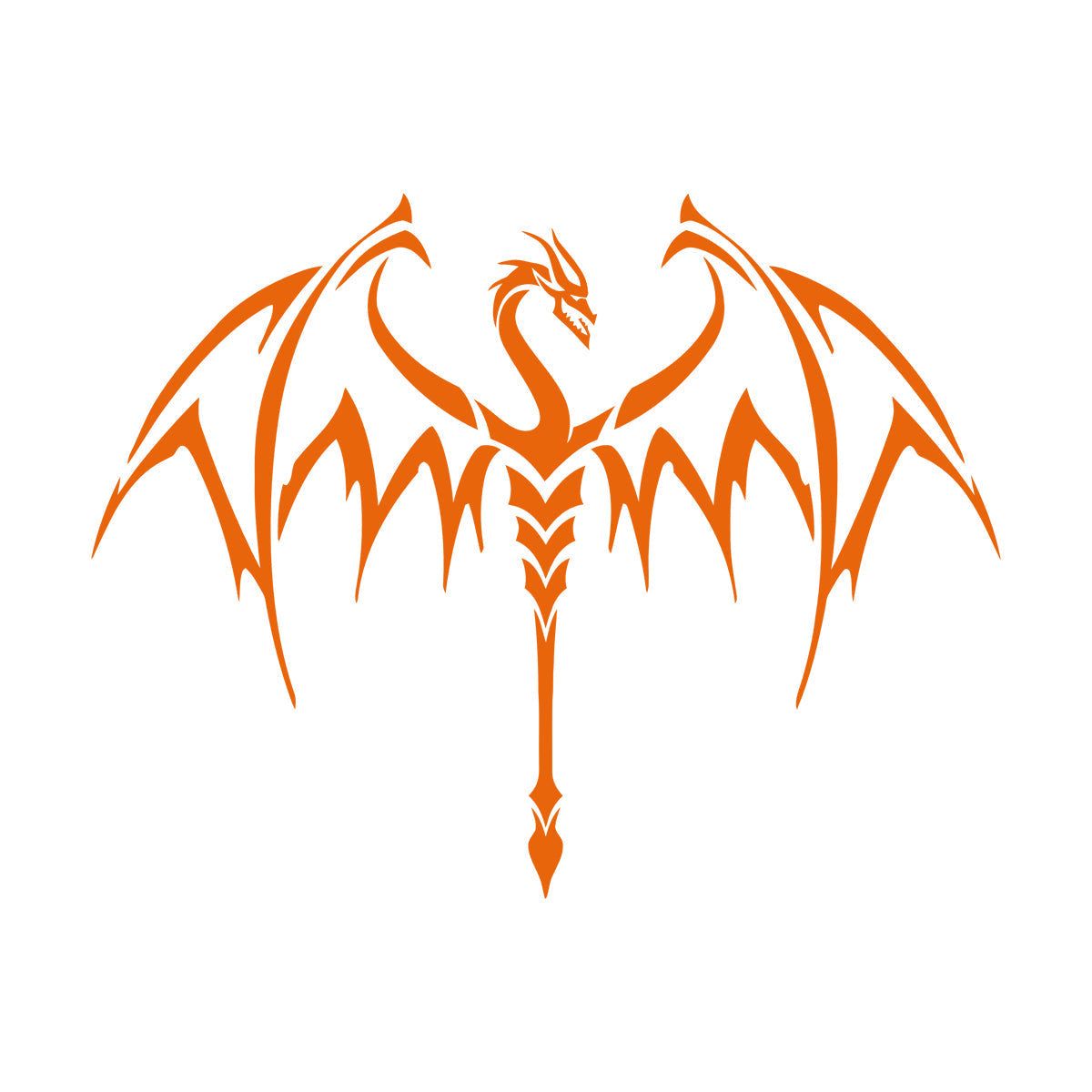 Lettering Decals Tribal Dragon Fantasy Mythology Flying Monster Removable Without Leaving Glue