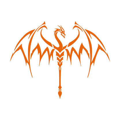 Lettering Decals Tribal Dragon Fantasy Mythology Flying Monster Removable Without Leaving Glue