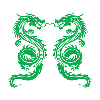 Wall Decals Pvc Two Dragon Fantasy Myth Children'S Self Adhesive