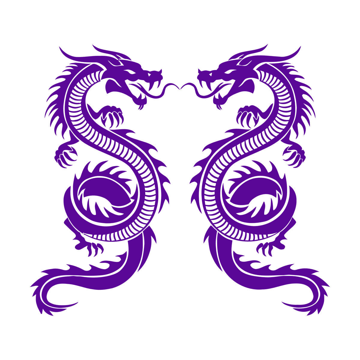 Wall Decals Pvc Two Dragon Fantasy Myth Children'S Self Adhesive