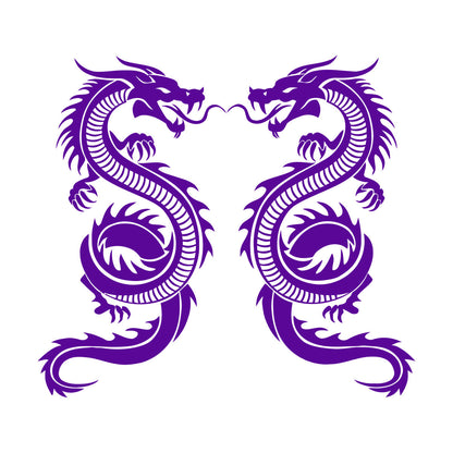 Wall Decals Pvc Two Dragon Fantasy Myth Children'S Self Adhesive