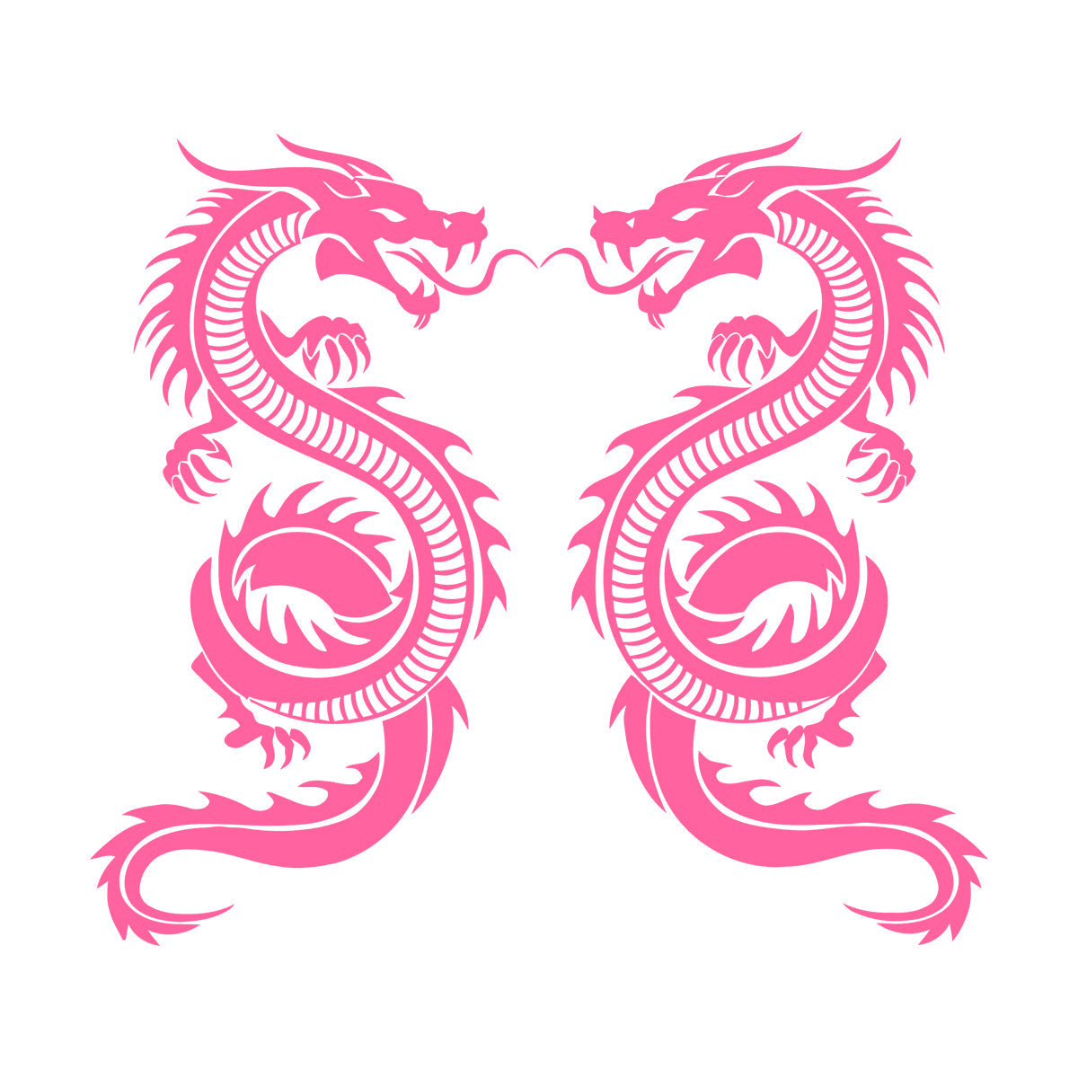 Wall Decals Pvc Two Dragon Fantasy Myth Children'S Self Adhesive