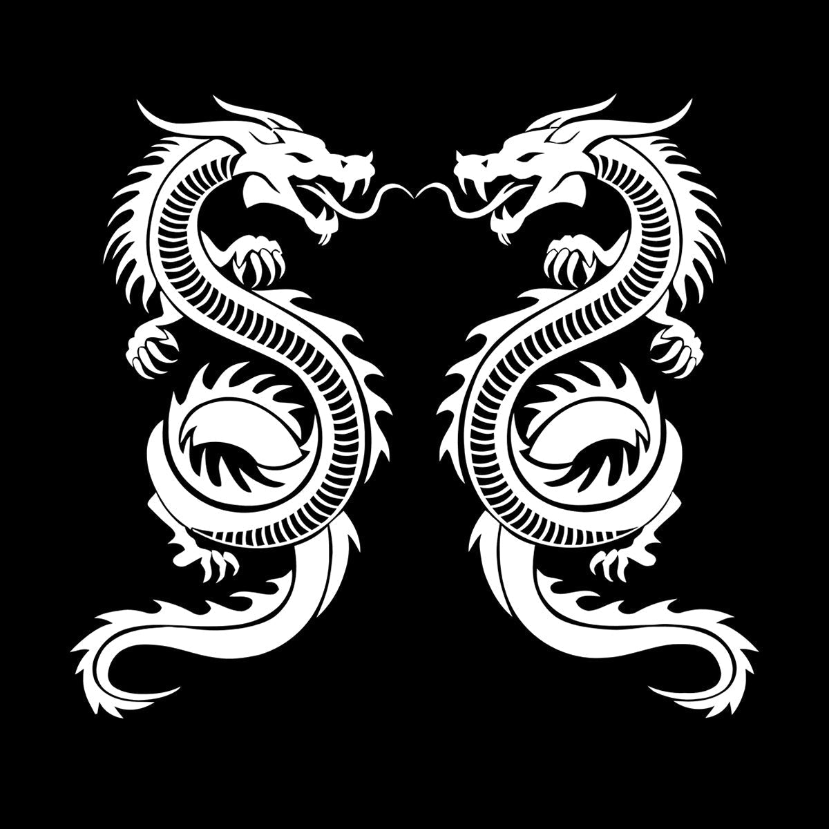 Wall Decals Pvc Two Dragon Fantasy Myth Children'S Self Adhesive