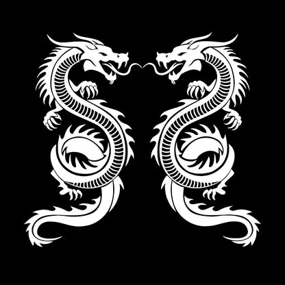 Wall Decals Pvc Two Dragon Fantasy Myth Children'S Self Adhesive