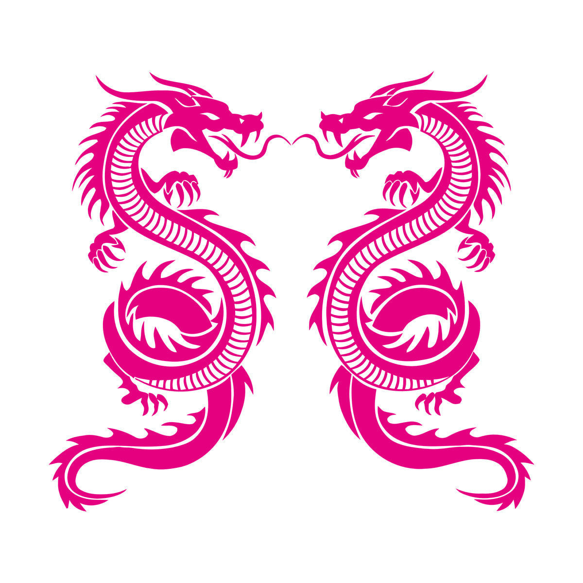 Wall Decals Pvc Two Dragon Fantasy Myth Children'S Self Adhesive