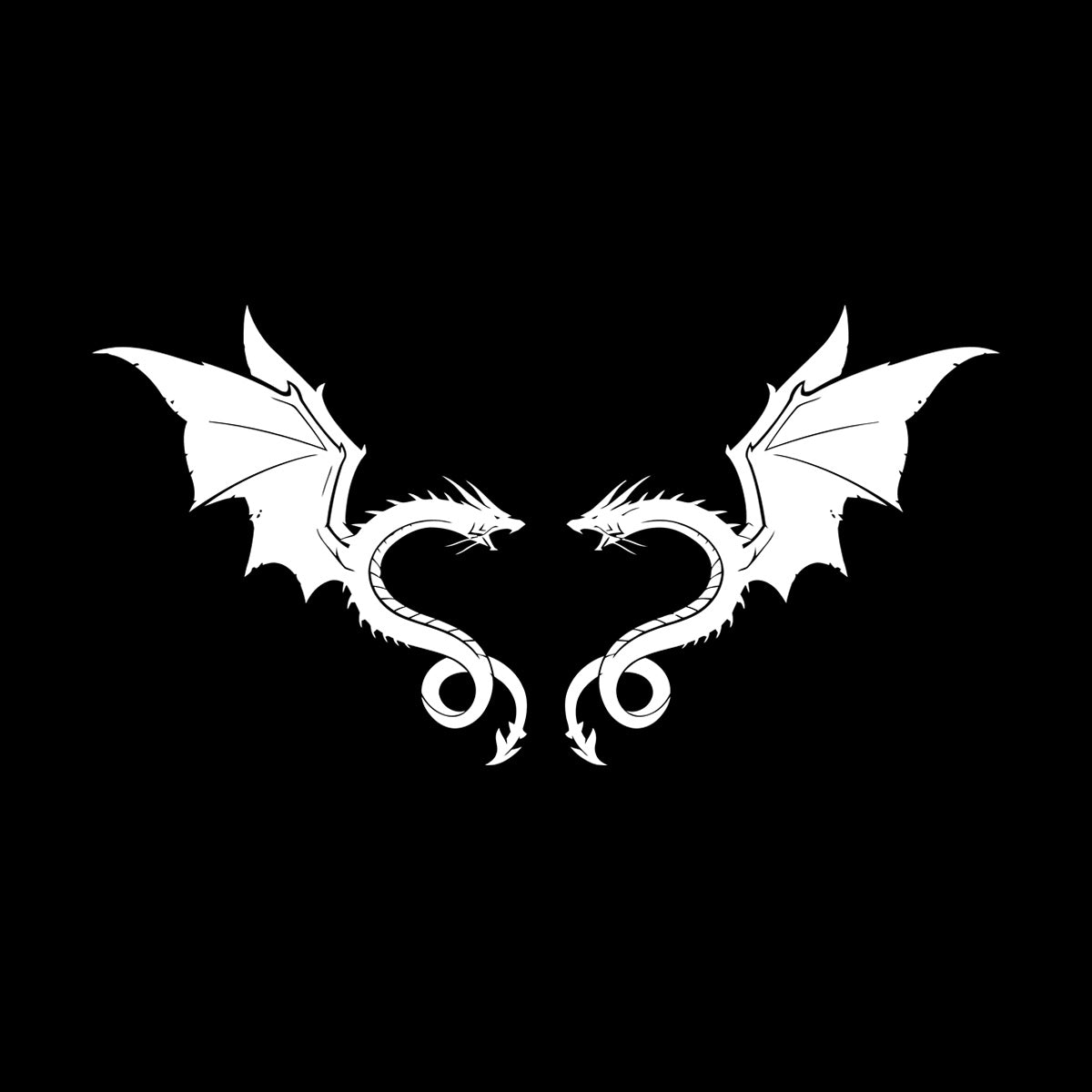 Two Dragons Fly Celtic Fantasy Lettering Stickers Do Not Damage The Wall Surface