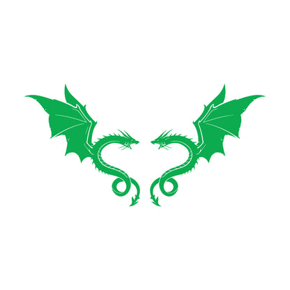 Two Dragons Fly Celtic Fantasy Lettering Stickers Do Not Damage The Wall Surface