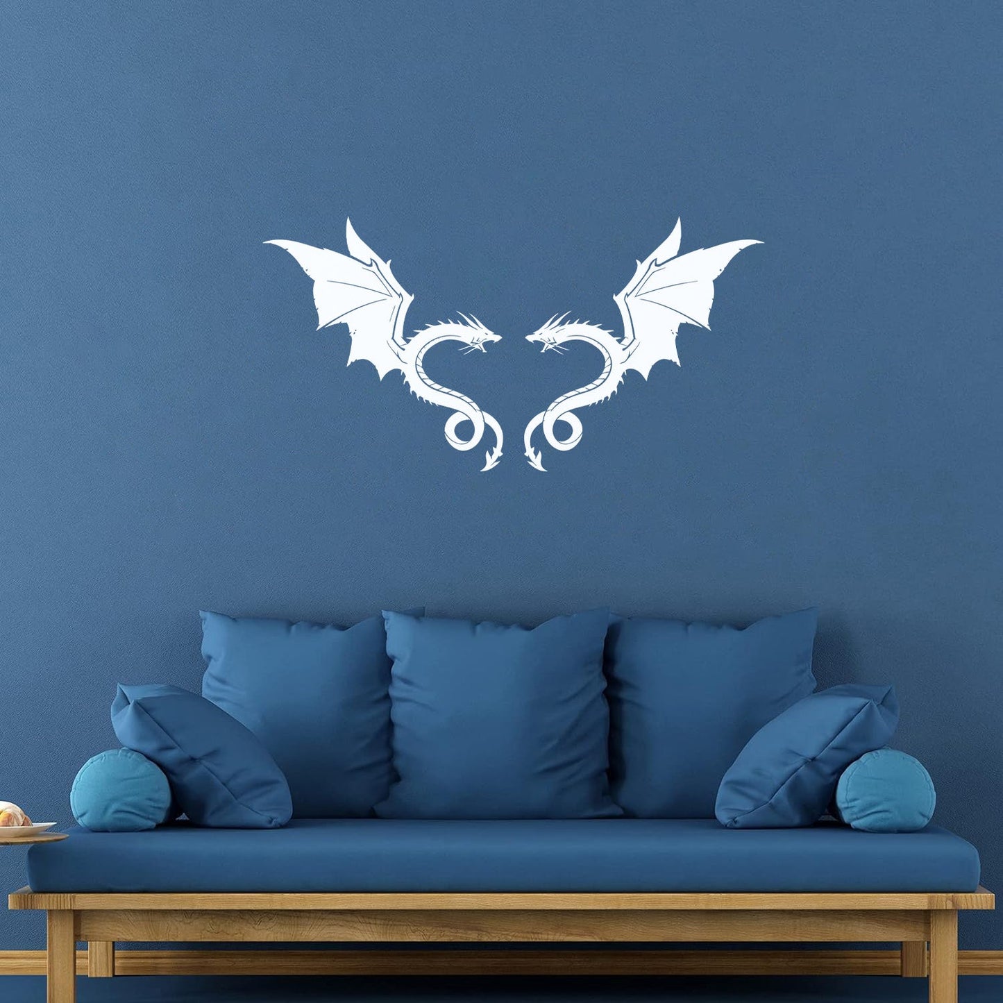 Two Dragons Fly Celtic Fantasy Lettering Stickers Do Not Damage The Wall Surface