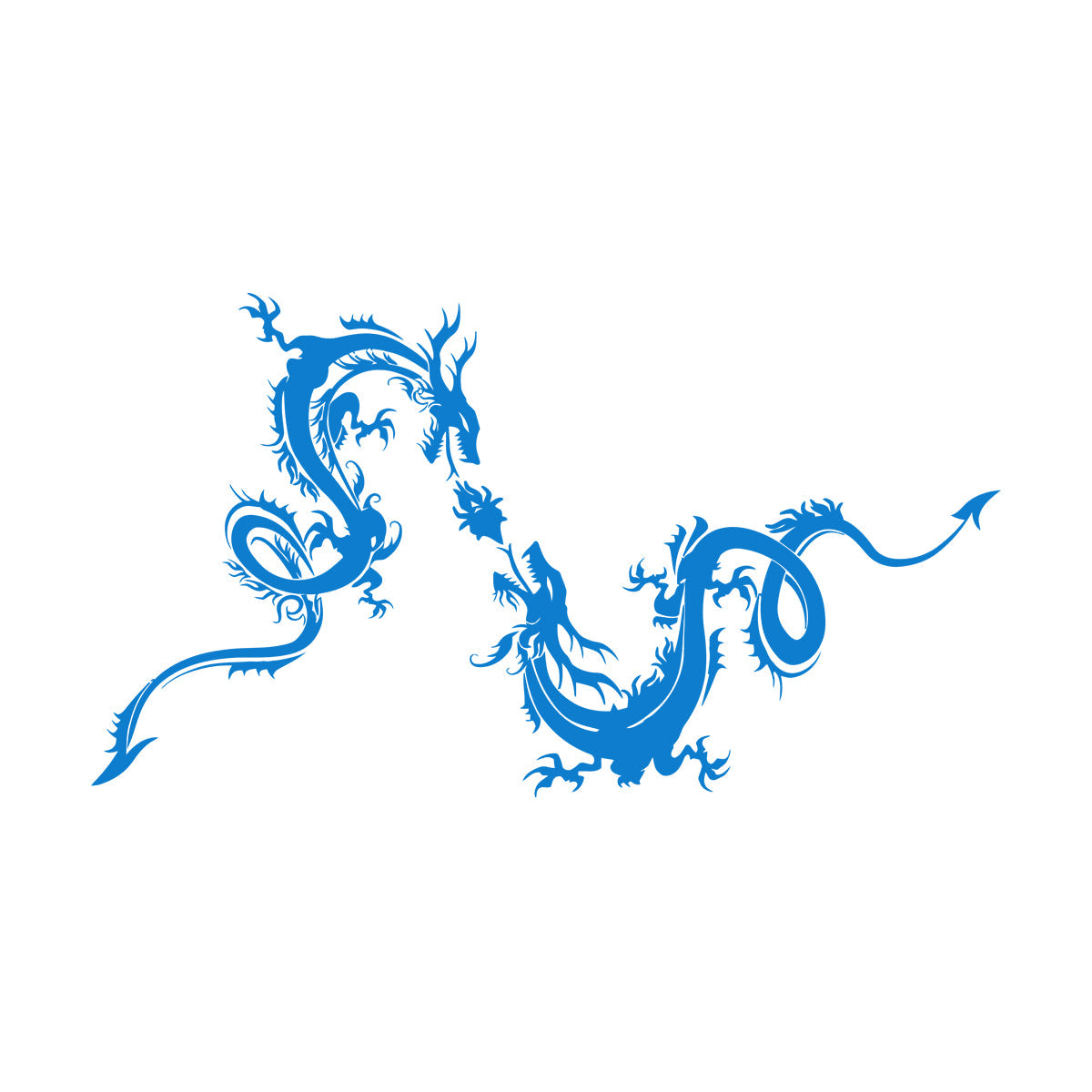 Wall Decals Paster Paper Two Dragons Flying Fantasy Mythology Beast Multi Color Selection