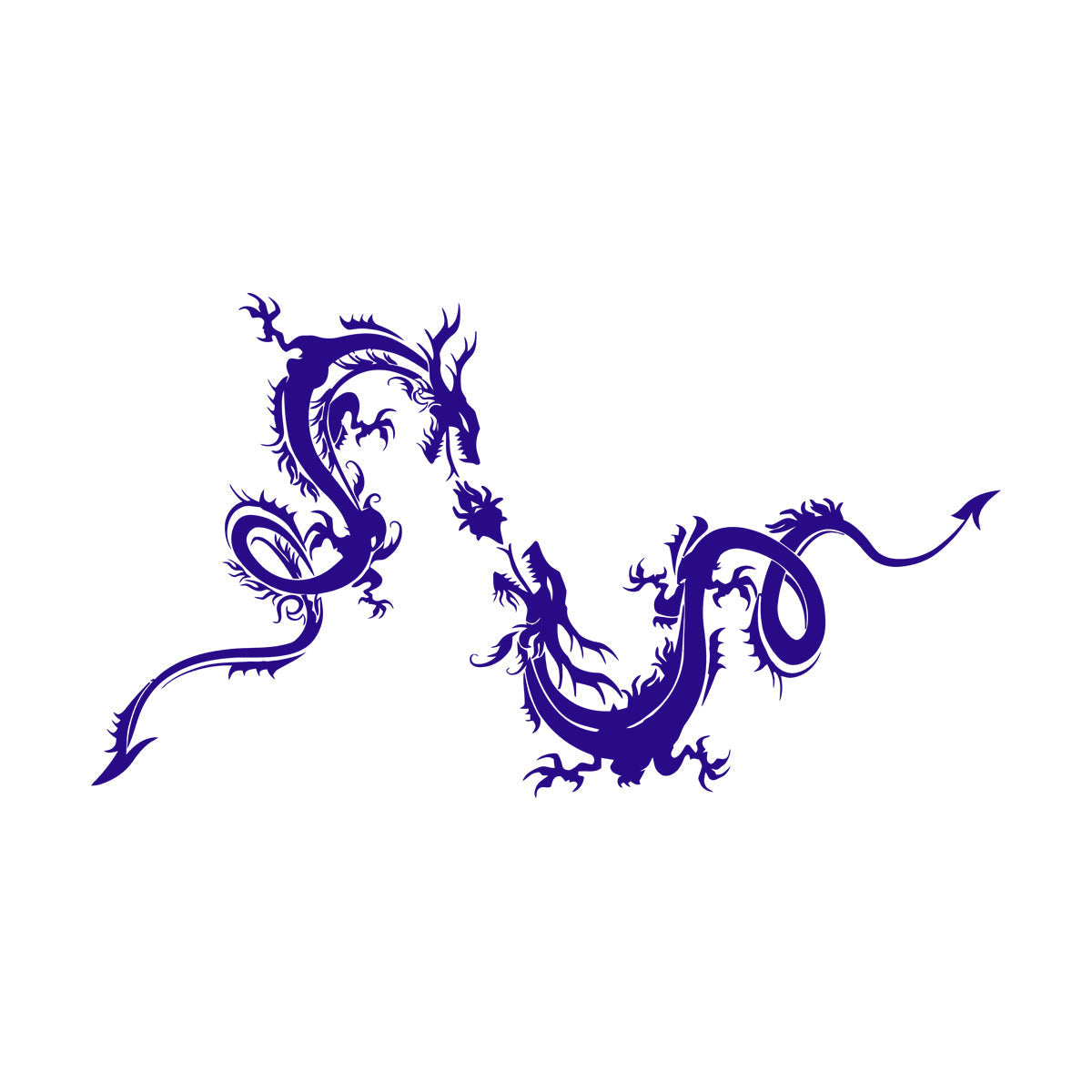 Wall Decals Paster Paper Two Dragons Flying Fantasy Mythology Beast Multi Color Selection